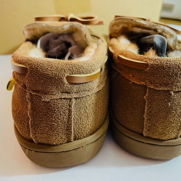 Little Boy Norty Suede Moccasin Slippers  Size 11 NIB - Picture 3 of 7